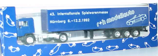 Foto 1:87 MAN F90 KoSzg 2/3 r+h modellauto, 43. International Spielwarenmesse Nürnberg 6.-12.2.1992 r + h modellauto
