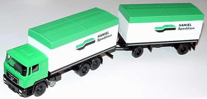 Foto 1:87 MAN F90 PPHgz 3/2 Haniel Spedition herpa