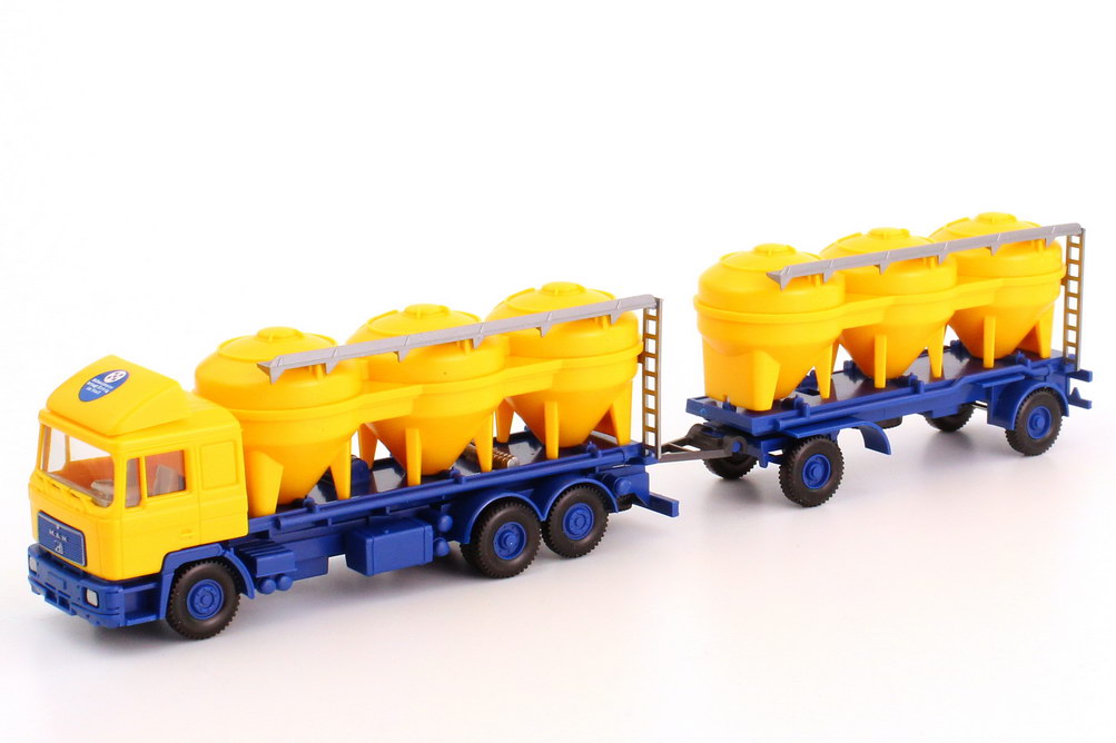 Foto 1:87 MAN F90 Silo-Hgz 3/2 Schaumann bringt Erfolg im Stall (in Pappverpackung) Wiking 57501