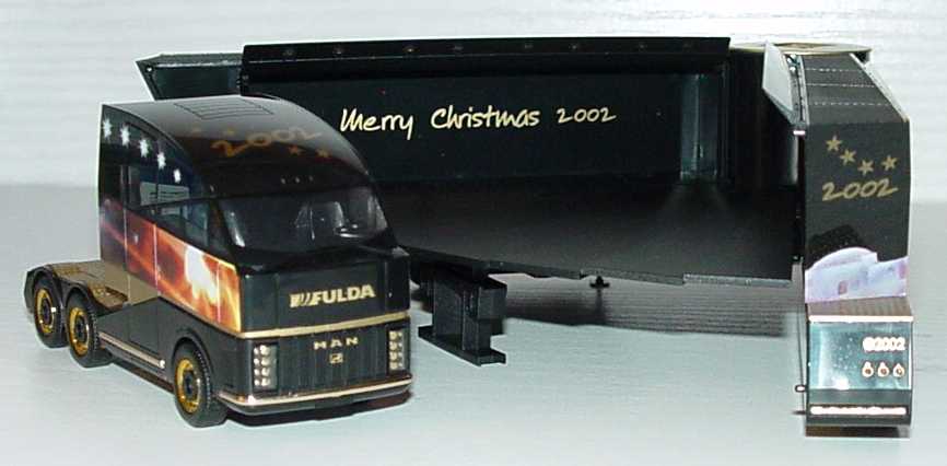 Foto 1:87 MAN Fulda-Truck Showbühnen-Szg 3/3 Weihnachten, Merry Christmas 2002 herpa 148061