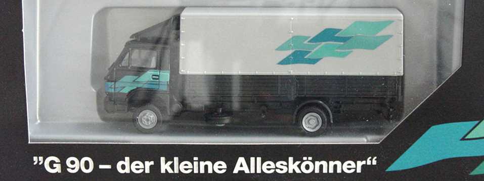 Foto 1:87 MAN G90 2a PP-Lkw schwarz/grau G90 - der kleine Alleskönner Werbemodell herpa