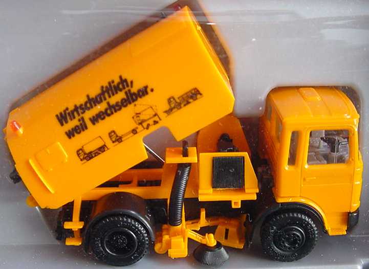 Foto 1:87 MAN (K) 2a Kehrmaschine orange Wirtschaftlich weil wechselbar herpa 820029