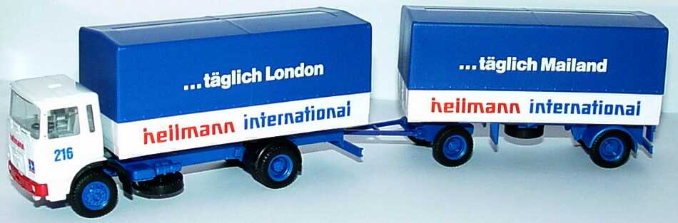 Foto 1:87 MAN (K) PPSzg 2/2 Hellmann International, ...täglich London, ...täglich Mailand herpa