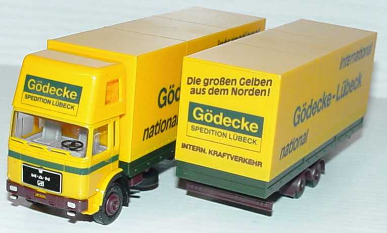 Foto 1:87 MAN (K) Topsleeper JuPPTanHgz 2/2 Gödecke-Lübeck (Heckdruck Intern. Kraftverkehr) Albedo