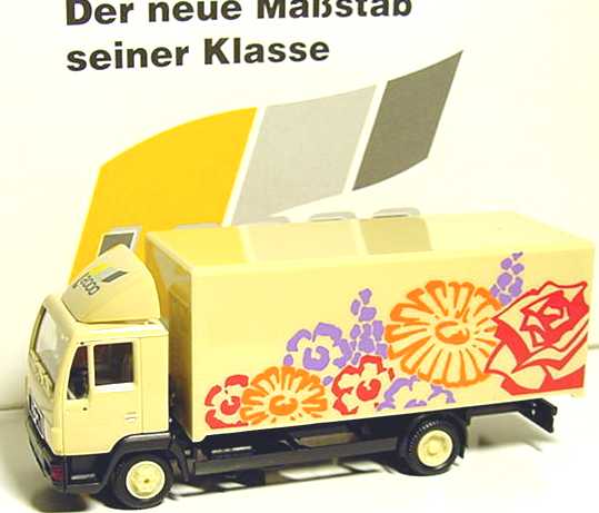 Foto 1:87 MAN L2000 2a Ko beige Design Blumen Werbemodell herpa 09.38069-0082