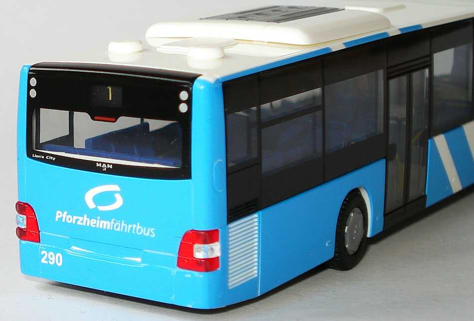 Foto 1:87 MAN Lion´s City G SVP Stadtwerke Pforzheim, Pforzheim fährt Bus Rietze 66245