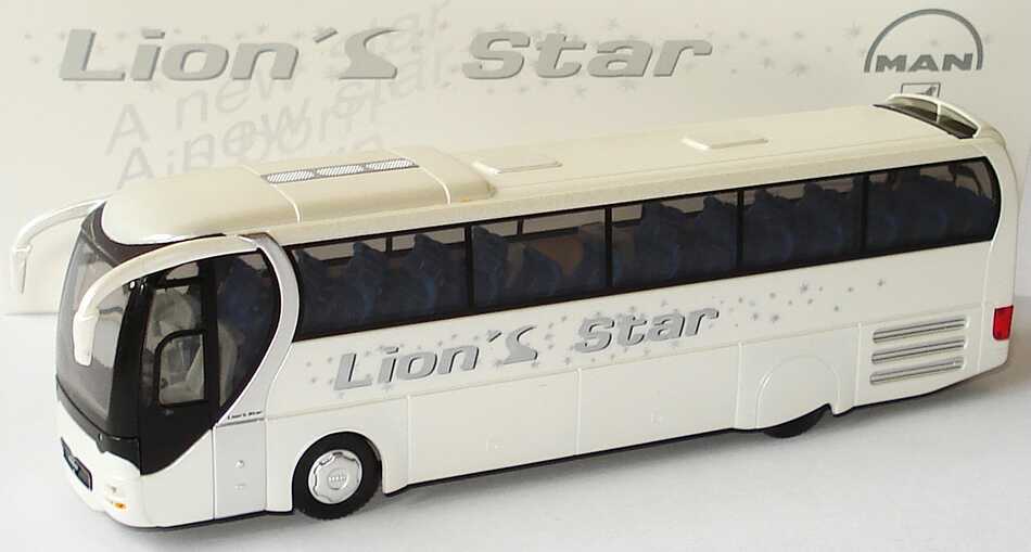 Foto 1:87 MAN Lion´s Coach Lion´s Star perlmuttweiß-met. Werbemodell Rietze 09.38069-0214