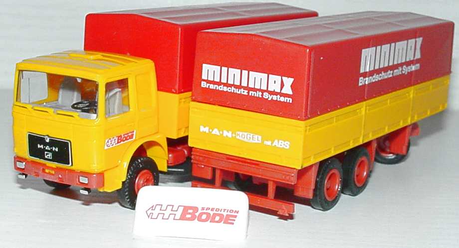 Foto 1:87 MAN PPHgz 2/3 Spedition Bode, Minimax - Brandschutz mit System Albedo