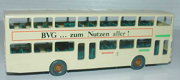 Foto 1:87 MAN SD 200 BVG ... Zum Nutzen aller! (IA graugrün) Wiking 730
