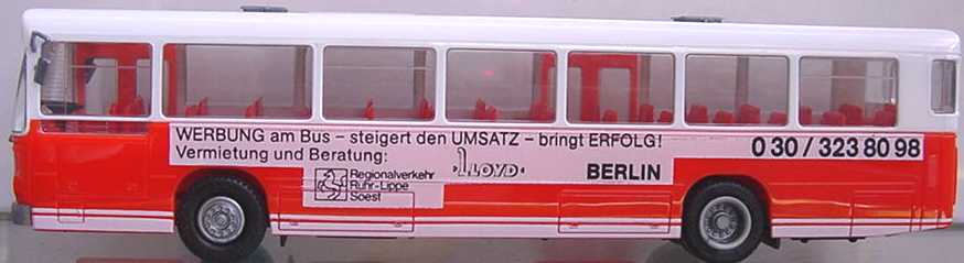 Foto 1:87 MAN SÜ 240 Regionalverkehr Ruhr Lippe Soest (oV, Mängel) herpa