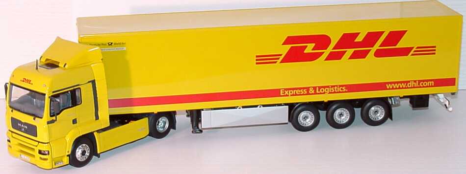 Foto 1:43 MAN TG-A LX Fv Cv KoSzg 2/3 DHL Minichamps 499070190