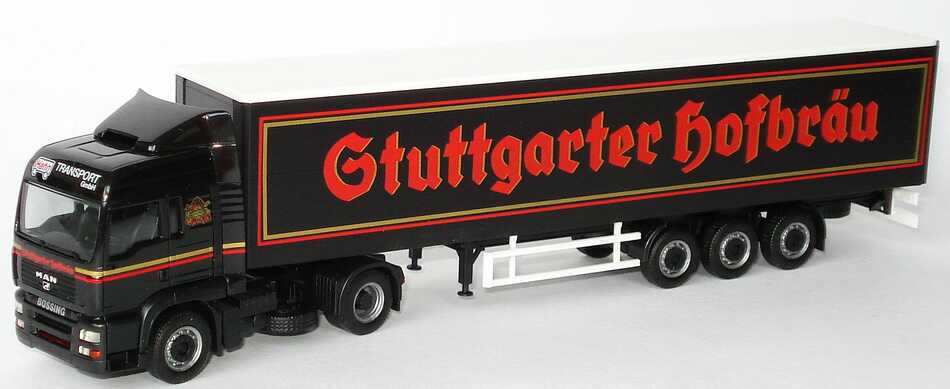 Foto 1:87 MAN TG-A LX Fv GPSzg 2/3 Stuttgarter Höfbräu, Hahn Transport GmbH herpa 148467