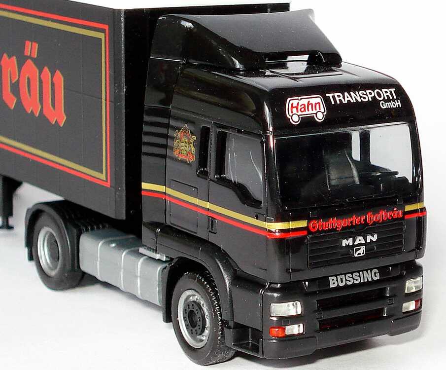 Foto 1:87 MAN TG-A LX Fv GPSzg 2/3 Stuttgarter Höfbräu, Hahn Transport GmbH herpa 148467