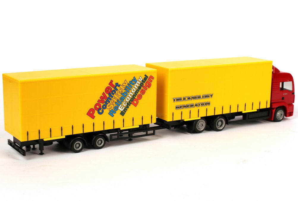 Foto 1:87 MAN TG-A LX (TG 460 A) JuGPTanHgz 3/2 Trucknology Generation Design IAA 2000 Werbemodell herpa 09.38069-0192