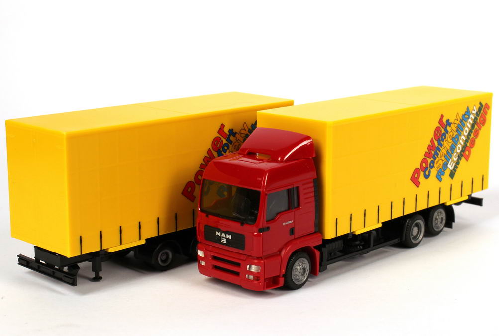 Foto 1:87 MAN TG-A LX (TG 460 A) JuGPTanHgz 3/2 Trucknology Generation Design IAA 2000 Werbemodell herpa 09.38069-0192
