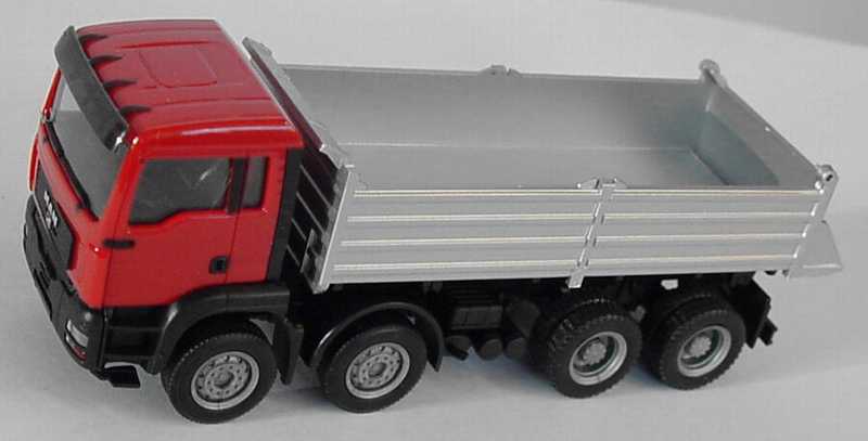 Foto 1:87 MAN TG-A M 4a Baukipper rot/silber herpa 147453