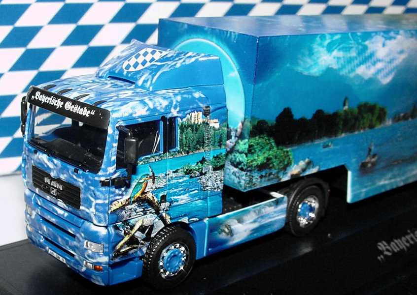 Foto 1:87 MAN TG-A XL Fv Cv KoSzg Cv 2/3 Bayerische Gestade Bayern-Edition 2001 herpa 256902