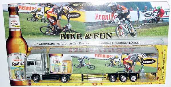 Foto 1:87 MAN TG-A XXL Fv Cv KoSzg 2/3 Henninger Radler, Bike & Fun (Motiv 1) Hümmer Werbeartikel