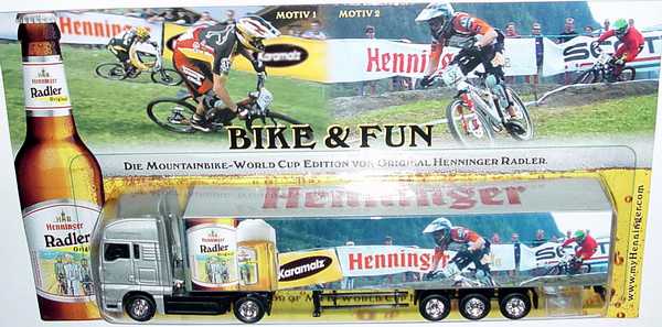 Foto 1:87 MAN TG-A XXL Fv Cv KoSzg 2/3 Henninger Radler, Bike & Fun (Motiv 2) Hümmer Werbeartikel