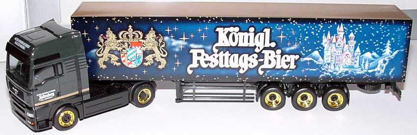 Foto 1:87 MAN TG-A XXL Fv Cv KoSzg 2/3 Schlossbrauerei Kaltenberg, Königl. Festtags-Bier Bayern-Edition 2001 herpa 256919