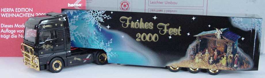 Foto 1:87 MAN TG-A XXL Fv Cv KoSzg Cv 2/3 Frohes Fest 2000 herpa 146548