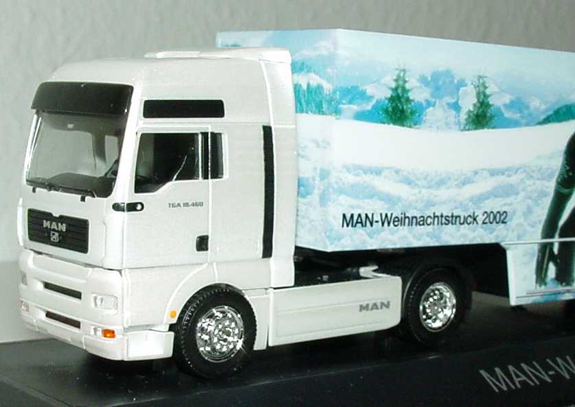 Foto 1:87 MAN TG-A XXL Fv Cv KoSzg Cv 2/3 MAN-Weihnachtstruck 2002 Werbemodell herpa