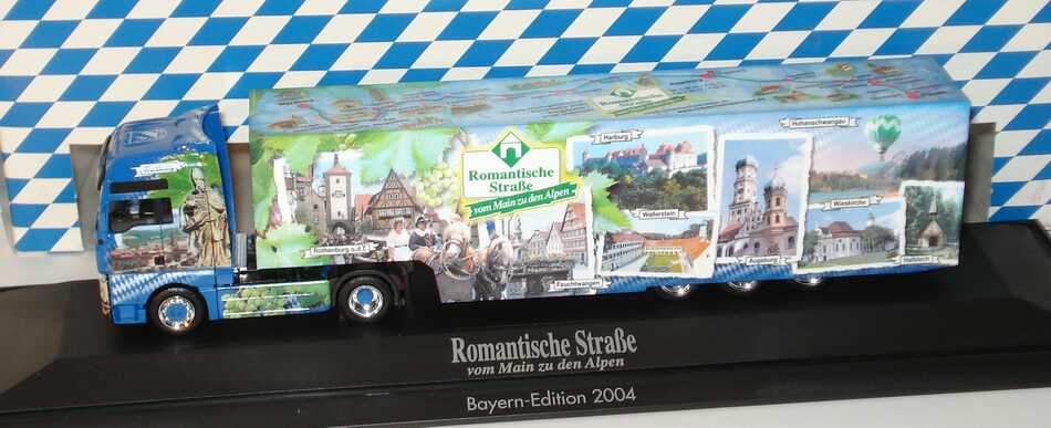 Foto 1:87 MAN TG-A XXL Fv Cv KoSzg Cv 2/3 Romantische Straße - vom Main zu den Alpen Bayern-Edition 2004 herpa 273138