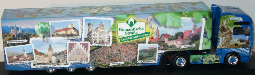 Foto 1:87 MAN TG-A XXL Fv Cv KoSzg Cv 2/3 Romantische Straße - vom Main zu den Alpen Bayern-Edition 2004 herpa 273138