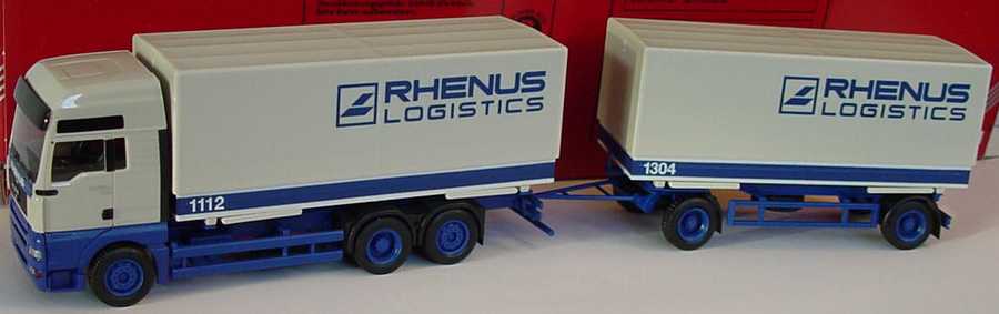 Foto 1:87 MAN TG-A XXL PPHgz 3/2 Rhenus Logistics herpa 147477