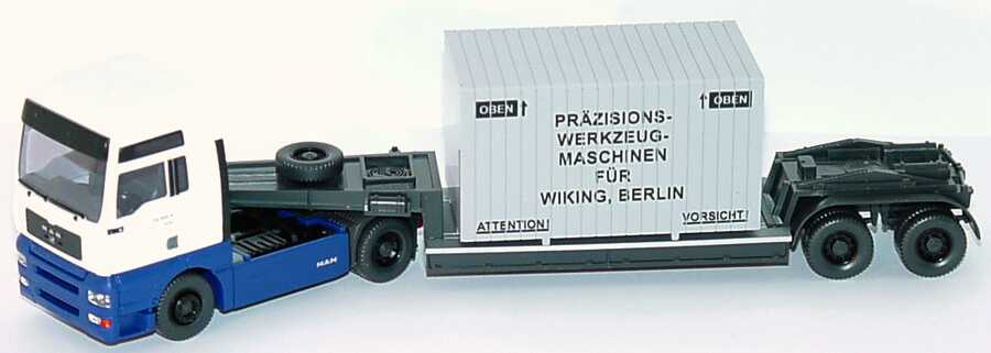Foto 1:87 MAN TG-A XXL TiefladeSzg 2/2 Präzisions-Werkzeug-Maschinen für Wiking, Berlin Wiking 50302