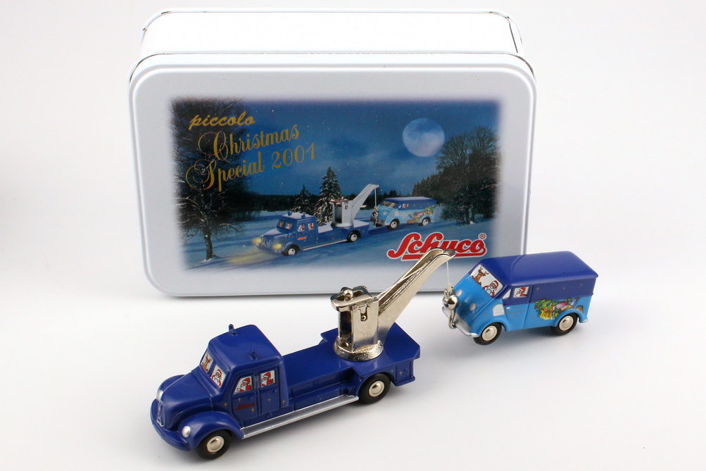 Foto 1:87 Magirus Deutz Abschleppwagen und DKW Schnellaster Christmas Special 2001 Weihnachts-Edition 2001 - Schuco Piccolo 05205