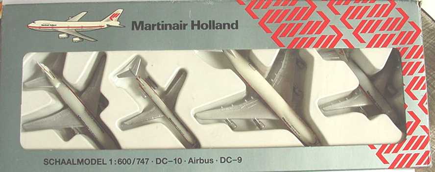 Foto 1:600 Martinair-Holland-Set (4 Flugzeuge in OVP) Schabak