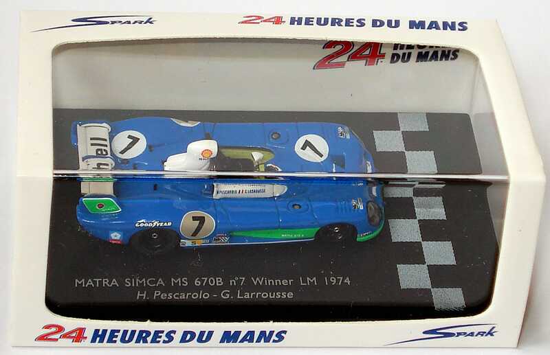 Foto 1:87 Matra Simca MS 670B 24h von Le Mans 1974 Shell Nr.7, H. Pescarolo / G- Larrousse (Sieger) Spark 87LM74