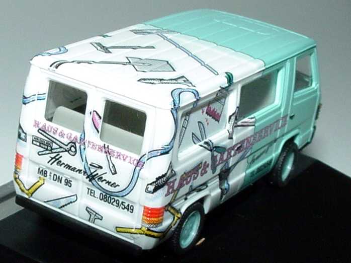 Foto 1:87 Mercedes-Benz 100D Bus Hermann Werner - Haus & Gartenservice herpa 182706