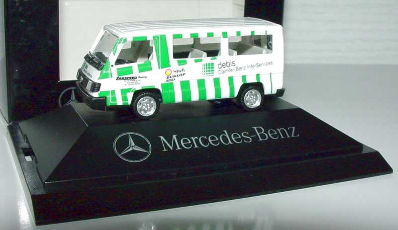 Foto 1:87 Mercedes-Benz 100D II Bus Debis / Zakspeed Racing Werbemodell herpa