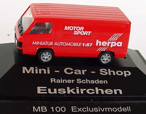 Foto 1:87 Mercedes-Benz 100D Kasten Herpa Motorsport herpa