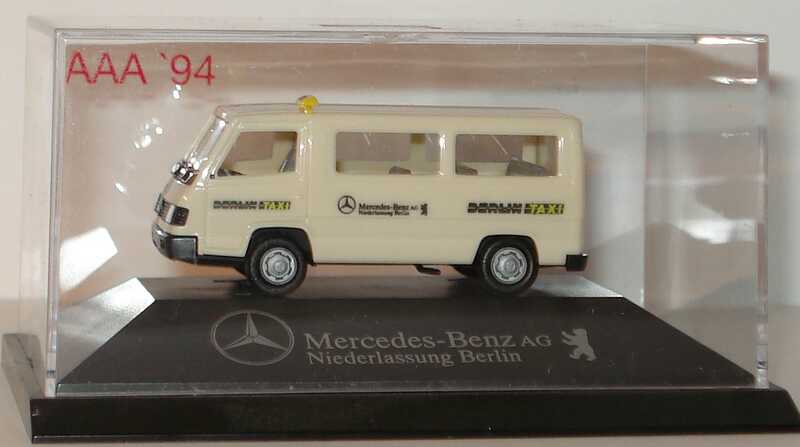 Foto 1:87 Mercedes-Benz 100 II Bus Taxi Berlin Taxi, AAA ´94 Werbemodell herpa