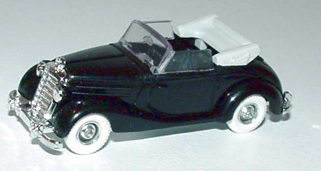 Foto 1:87 Mercedes-Benz 170S Cabrio schwarz, weiße Reifen Praliné