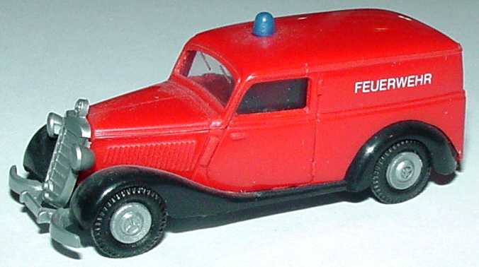 Foto 1:87 Mercedes-Benz 170V Kastenwagen Feuerwehr Praliné