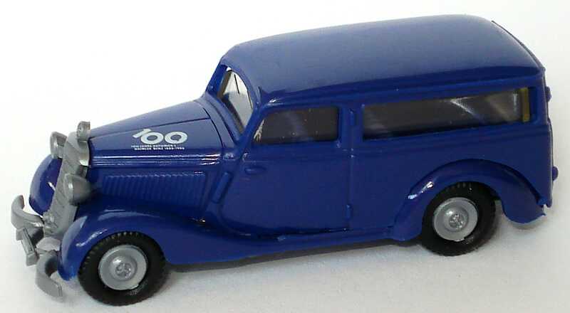 Foto 1:87 Mercedes-Benz 170V Kombi dunkelblau 100 Jahre Automobil Praliné