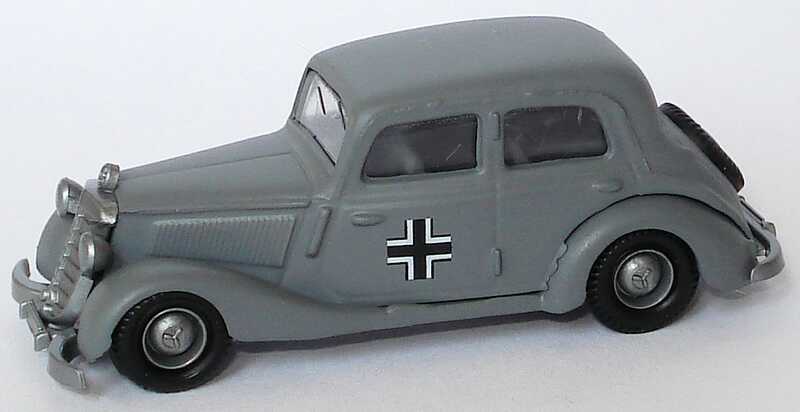 Foto 1:87 Mercedes-Benz 170V Limousine Militär grau Praliné