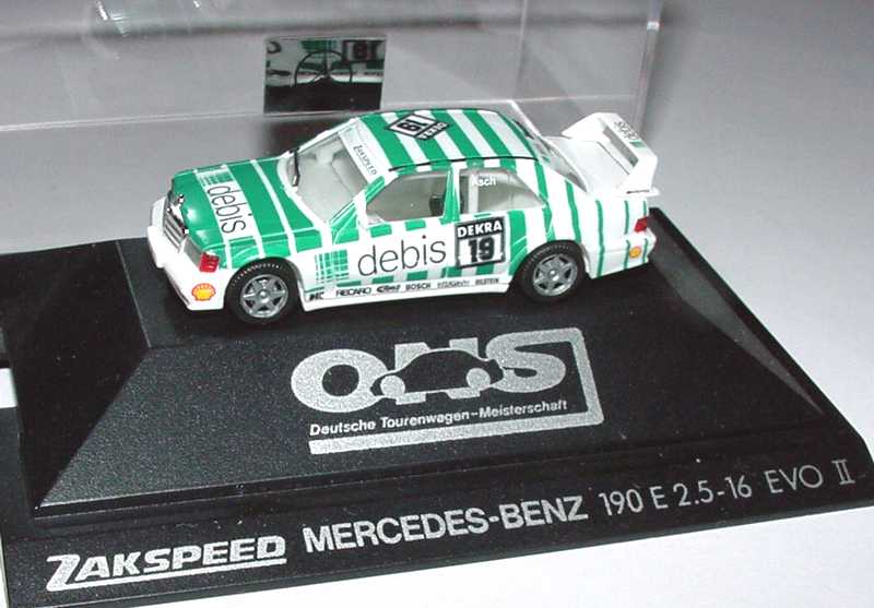 Foto 1:87 Mercedes-Benz 190E 2.5-16 Evolution II DTM 1991 Zakspeed, Debis Nr.19, Asch Werbemodell herpa