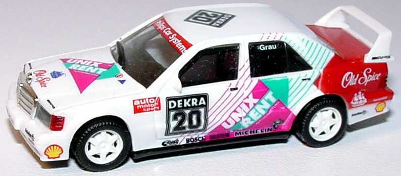 Foto 1:87 Mercedes-Benz 190E 2.5-16 Evolution II DTM 1993 DTM Junior Team, Unix Rent Nr.20, Grau(ohne PC-Box) herpa 035798