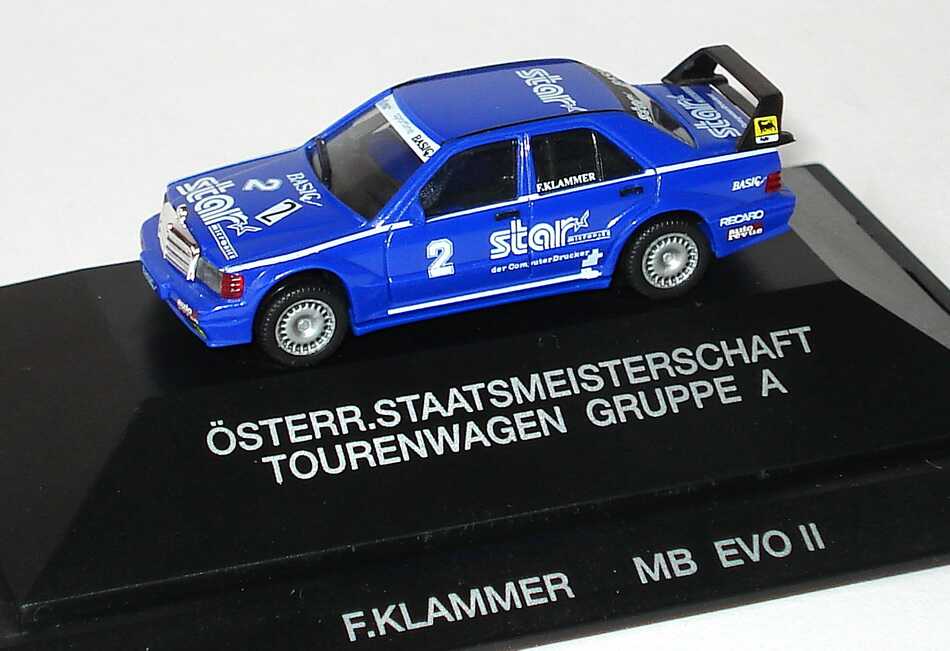 Foto 1:87 Mercedes-Benz 190E 2.5-16 Evolution II ÖSTW Star Nr.2, F. Klammer herpa