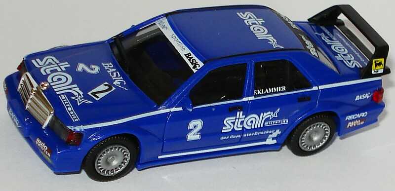 Foto 1:87 Mercedes-Benz 190E 2.5-16 Evolution II ÖSTW Star Nr.2, F. Klammer (ohne PC-Box) herpa