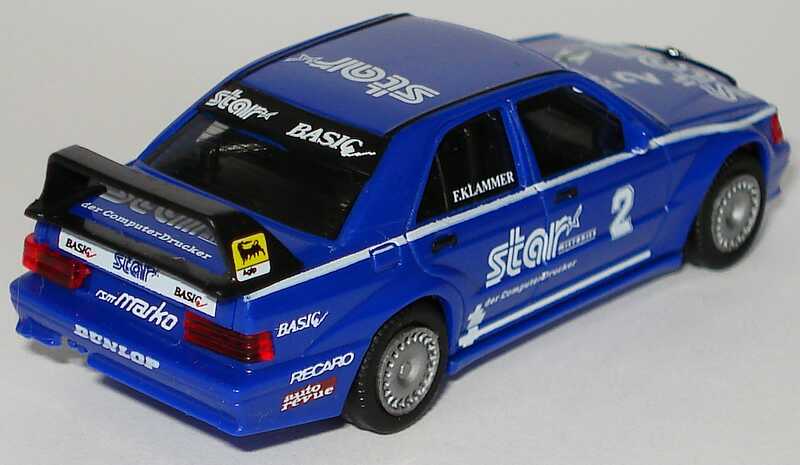 Foto 1:87 Mercedes-Benz 190E 2.5-16 Evolution II ÖSTW Star Nr.2, F. Klammer (ohne PC-Box) herpa