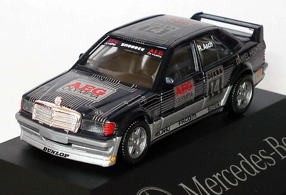 Foto 1:87 Mercedes-Benz 190E 2.5-16 Evolution I DTM 1990 Snobeck, AEG Nr.14, Asch Werbemodell herpa