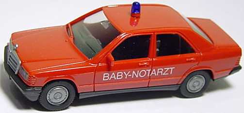 Foto 1:87 Mercedes-Benz 190E Feuerwehr Baby-Notarzt rot herpa