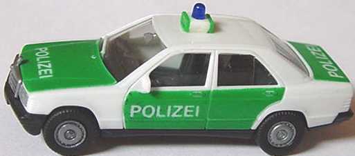 Foto 1:87 Mercedes-Benz 190E Polizei (Leuchtensockel weiß/grün) herpa