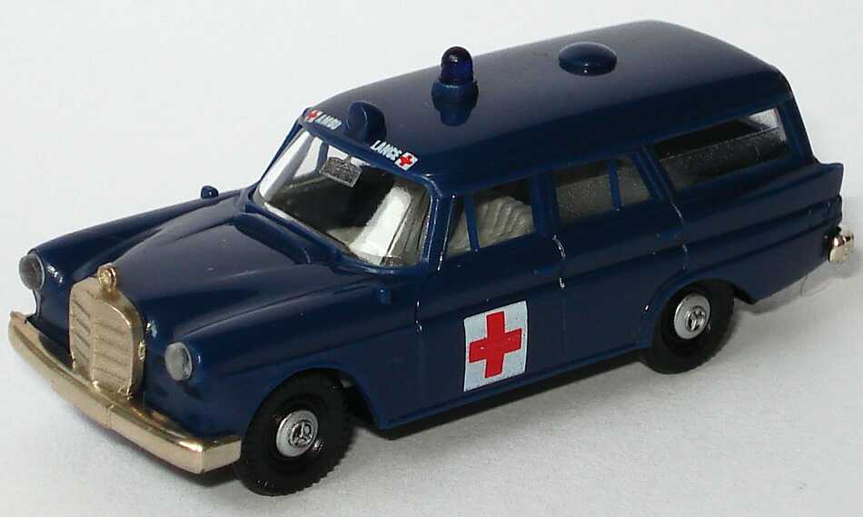 Foto 1:87 Mercedes-Benz 190c Krankenwagen Ambulance dunkelblau Brekina